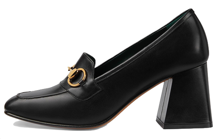 Массивные каблуки Высокие каблуки 3,5 см Женские Черные GUCCI — фото 2