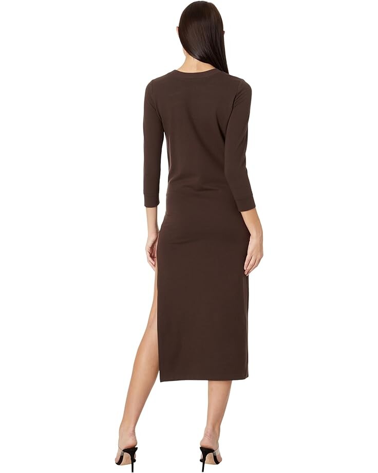 

Платье Norma Kamali 3/4 Sleeve Tailored Terry Gown, цвет Chocolate