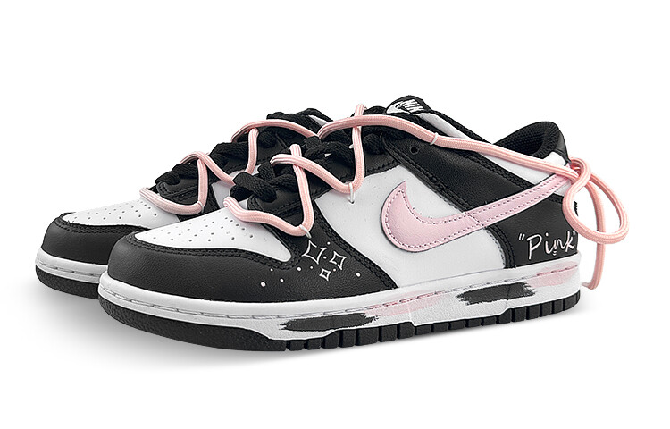 

Кроссовки Nike Dunk Skateboard Shoes Women's Low-Top Black White Pink