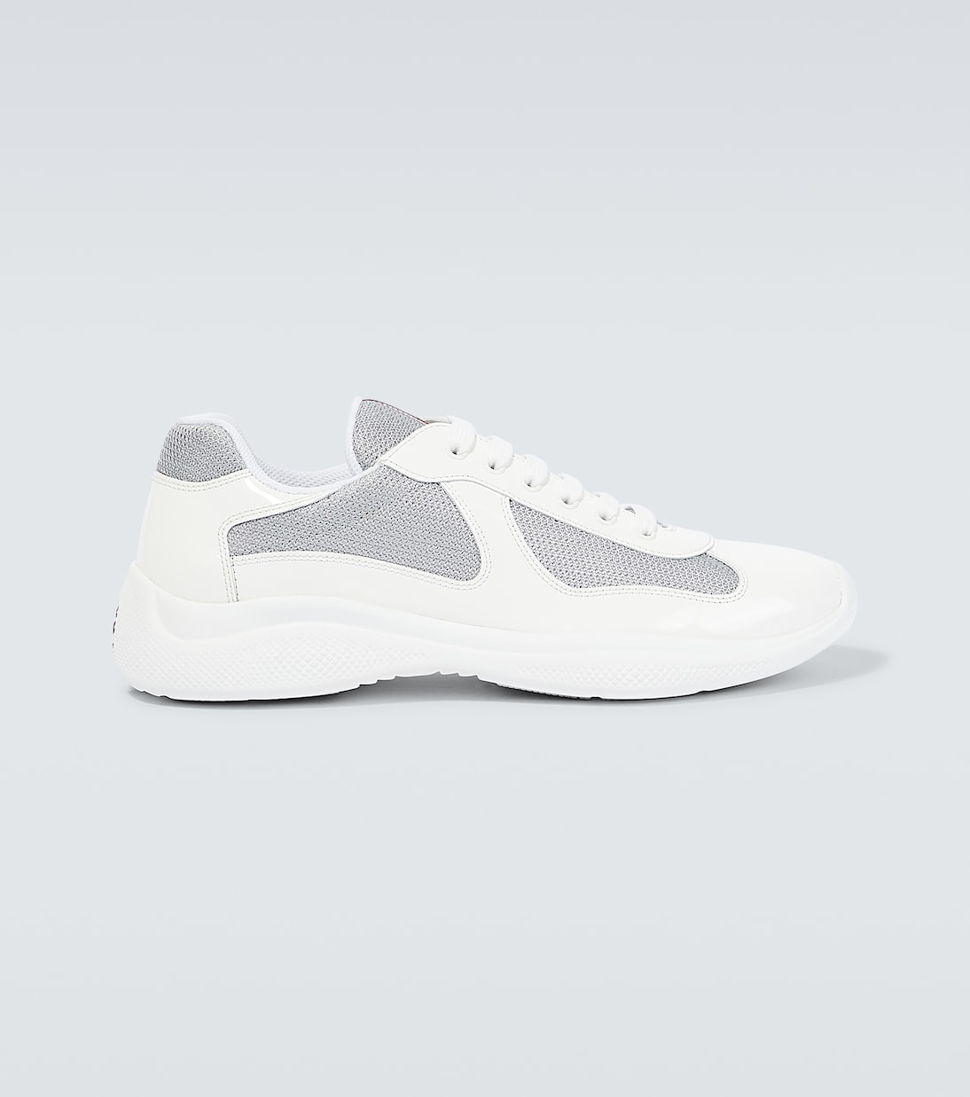 

Кожаные кроссовки America's Cup Prada, Bianco+Argento