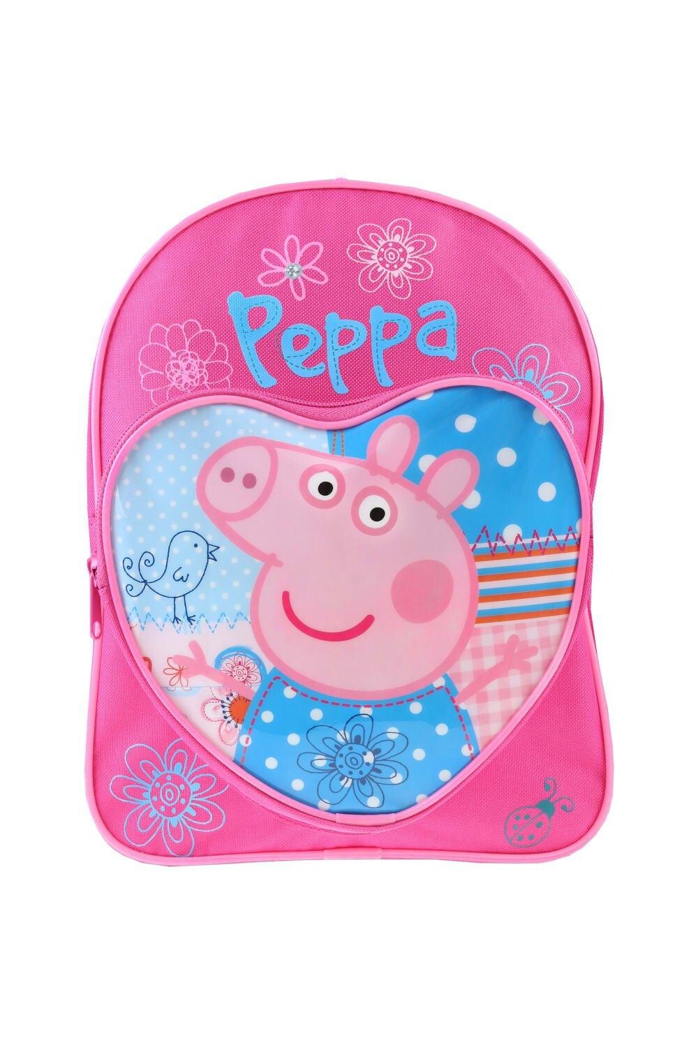 

Детский рюкзак с карманом в форме сердца Peppa Pig, розовый