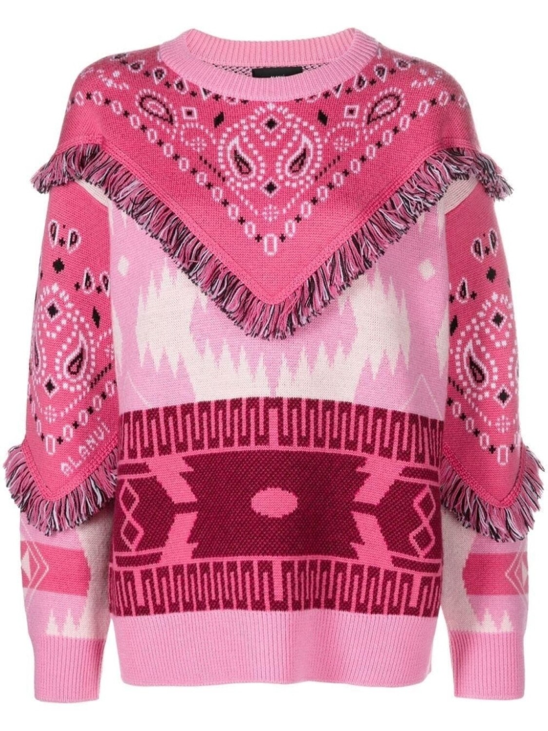 

Alanui джемпер Icon Bandana с бахромой, розовый