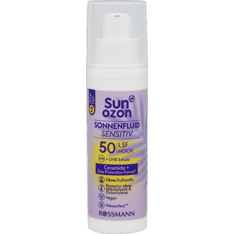 

Чувствительность к солнечной жидкости SPF 50 sunozon, 50 ml