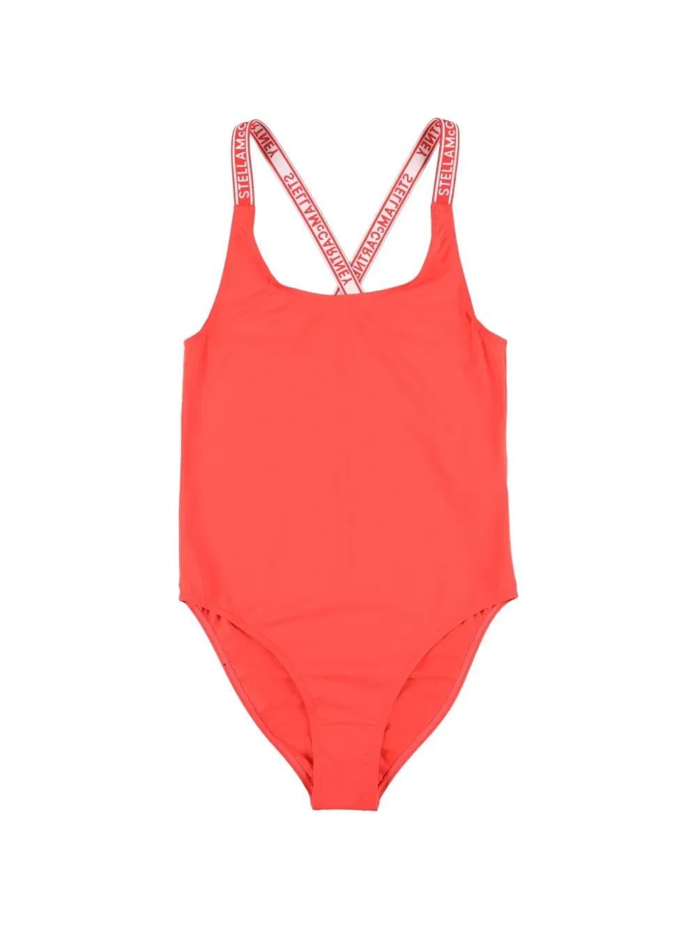 Слитный купальник с логотипом Stella McCartney Kids, оранжевый