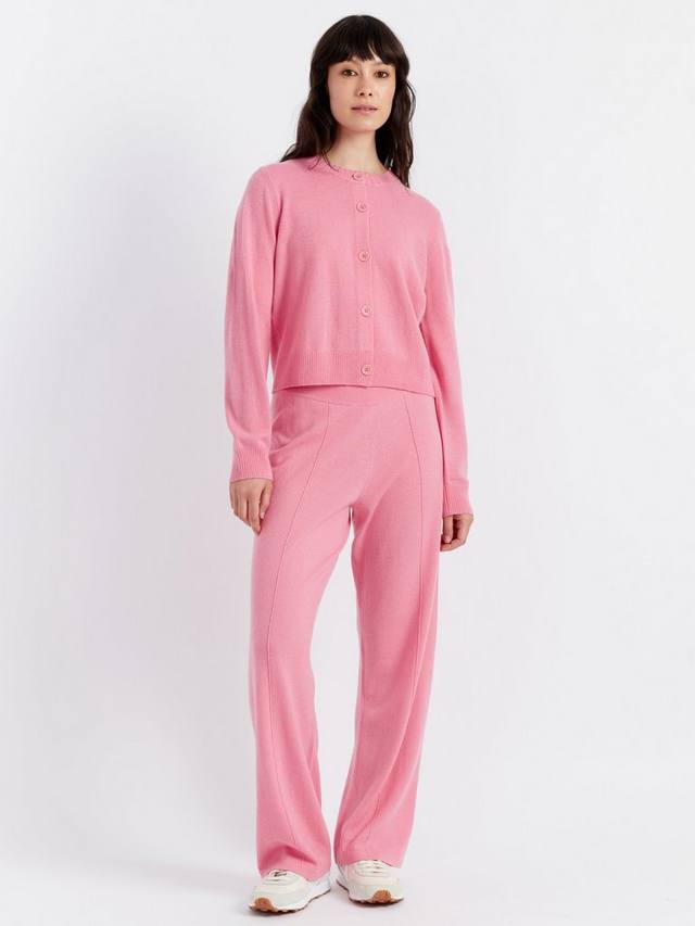 

Широкие брюки из шерсти и кашемира Chinti & Parker, цвет Punch Pink