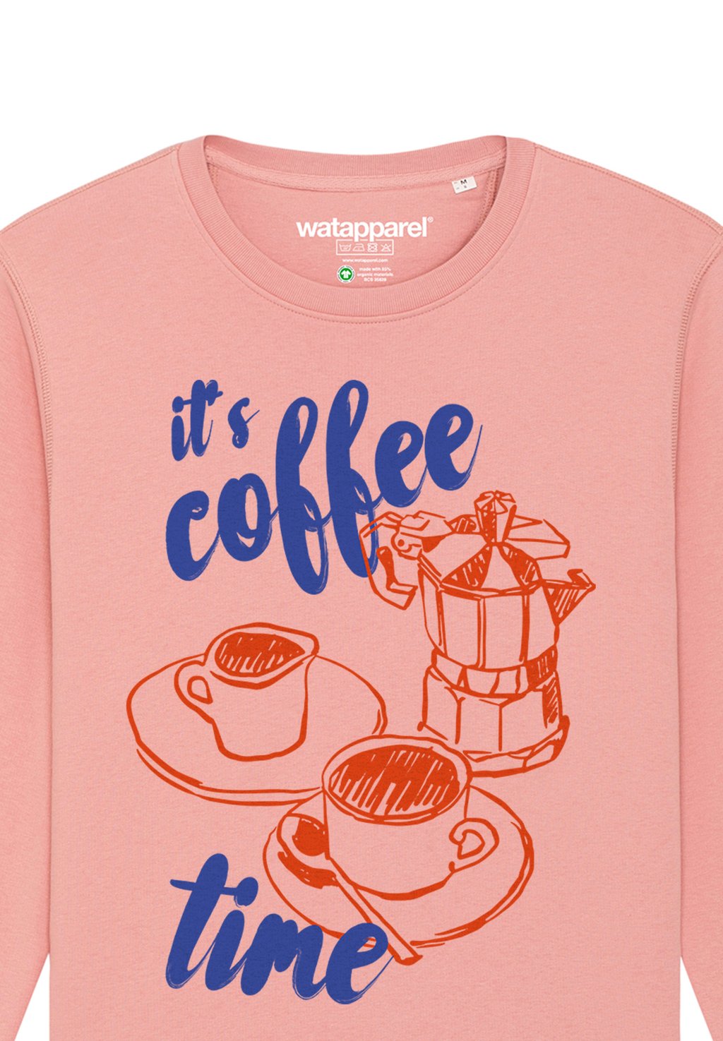 

Толстовка ITS COFFEE TIME watapparel, светло-розовый