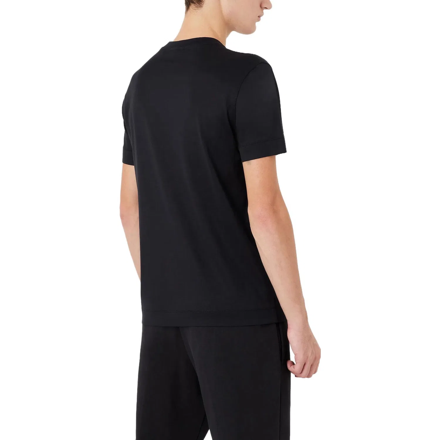 Футболка мужская black, crew neck, moderate straight fit EMPORIO ARMANI — фото 3