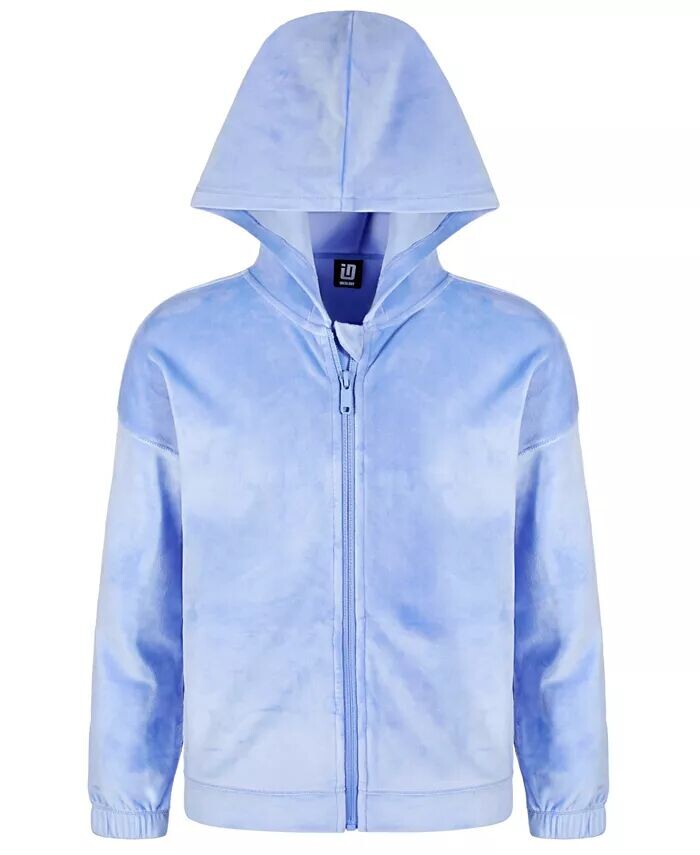 

Велюровая толстовка с молнией во всю длину для больших девочек Id Ideology, черный