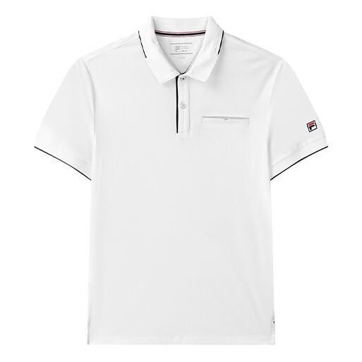 

Футболка black colorblock logo short sleeve polo white Fila, белый