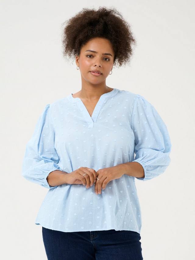

Вышитый точечный топ jolana KAFFE Curve, цвет Soft Chambray