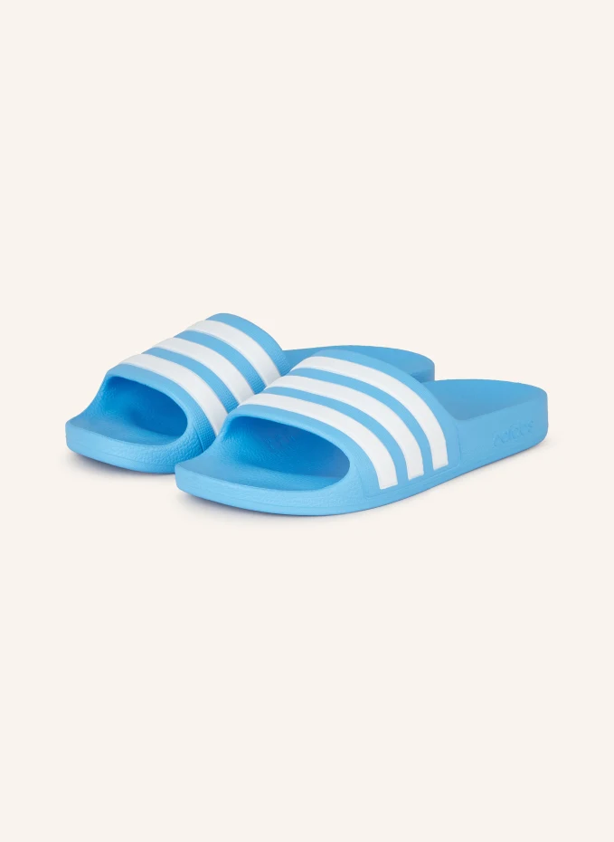 Шлепанцы женские Adidas с логотипом, голубой