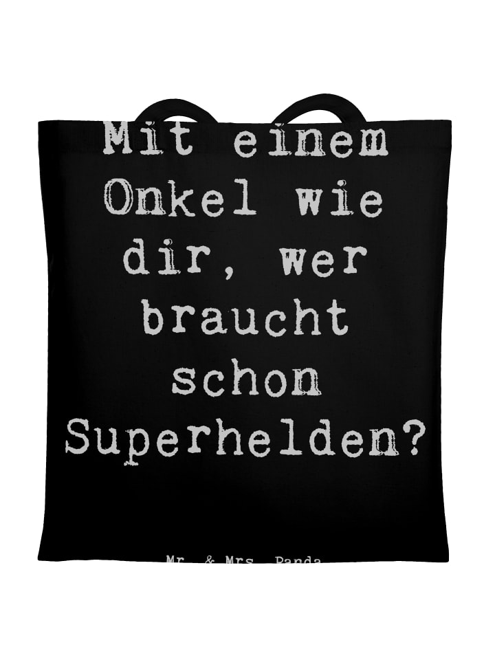 

Сумка-шоппер с надписью Супер Дядя черного цвета Mr. & Mrs. Panda
