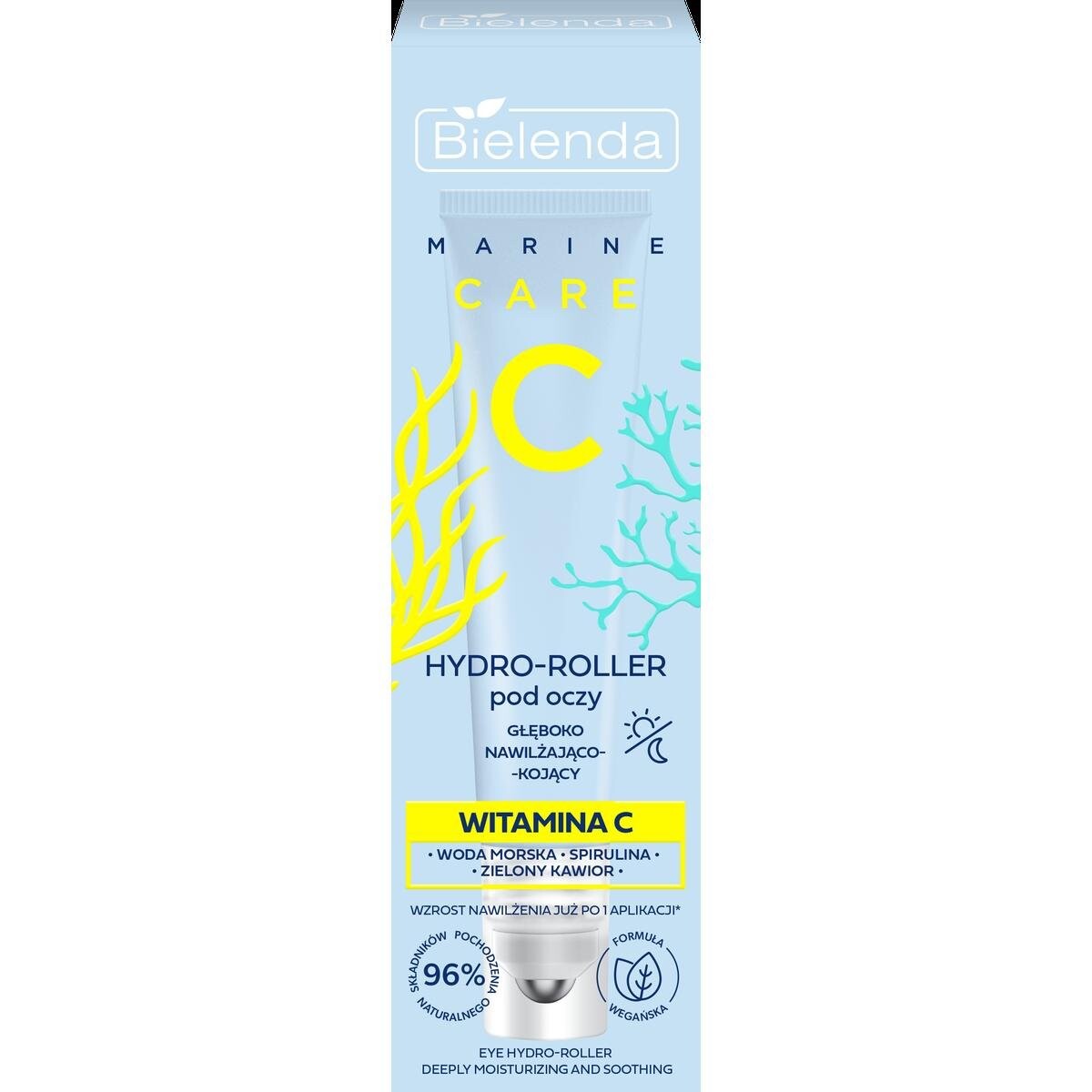 

Bielenda, C MARINE CARE, Гидророллер под глаза, глубоко увлажняющий и успокаивающий, 15 мл