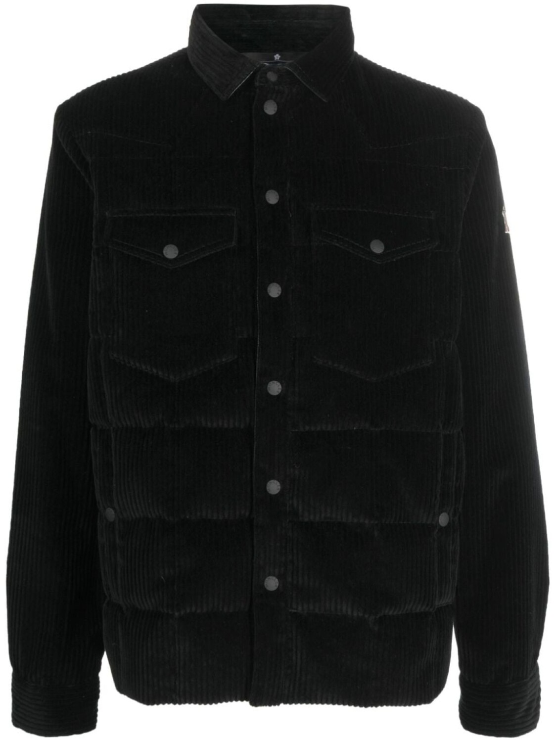 

Moncler Grenoble куртка-рубашка Gelt с нашивкой-логотипом, черный