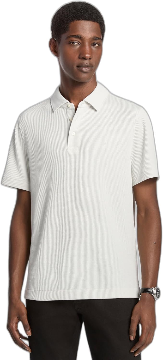 

Michael Kors мужская поло с фактурной вафельной вязкой, Carbon Grey, Серый, Michael Kors мужская поло с фактурной вафельной вязкой, Carbon Grey