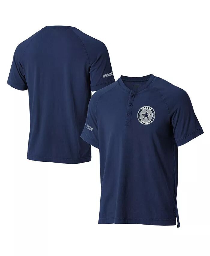 

Мужская коллекция NFL x Darius Rucker от Navy Dallas Cowboys Washed Raglan Henley футболка Fanatics