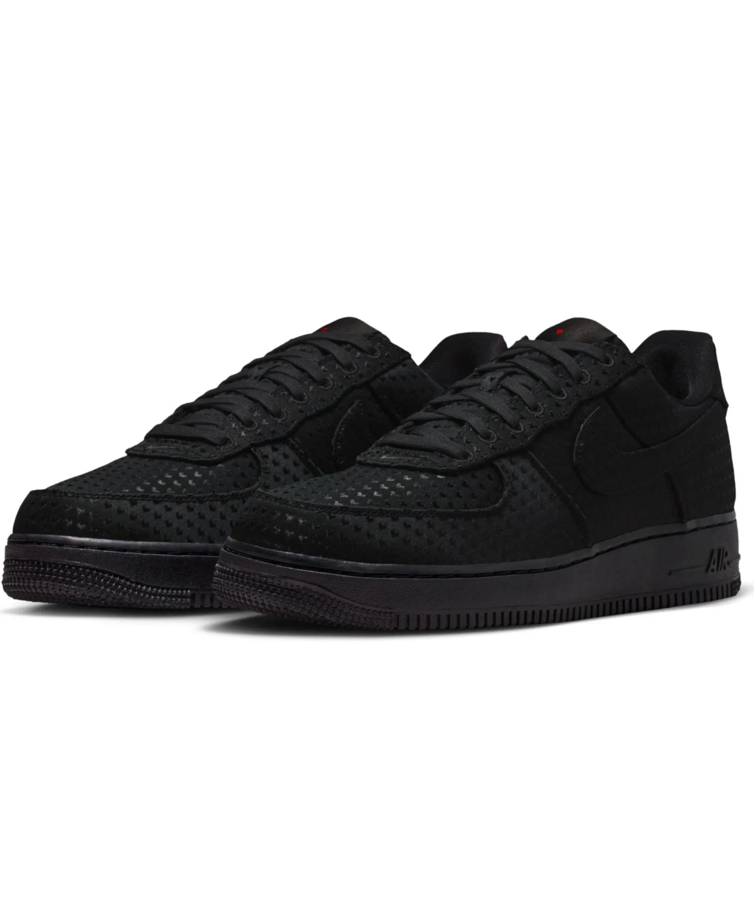 Унисекс кроссовки Nike Air Force 1 Retro с сердечками чёрные — фото 2