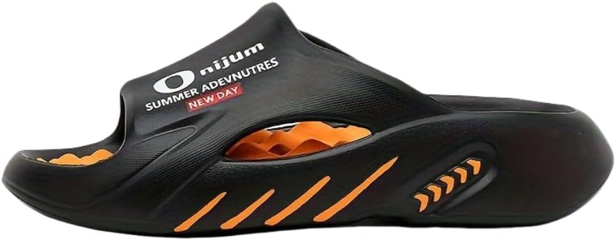 

Мужские шлепанцы с открытым носком, дышащие и массивные, удобные, противоскользящие, с защитой от запаха, тапочки из ЭВА, необходимые для общежития, домашние тапочки Hhhchpm, черный