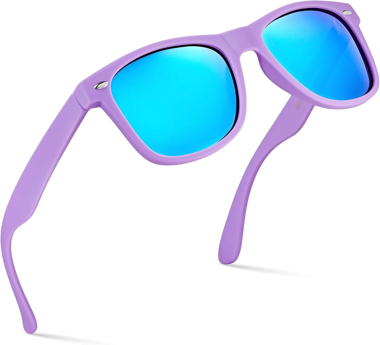 

Поляризованные солнцезащитные очки Retro Rewind для мужчин и женщин - классические солнцезащитные очки с защитой от УФ-излучения, Matte Lavender | Revo Ice Blue