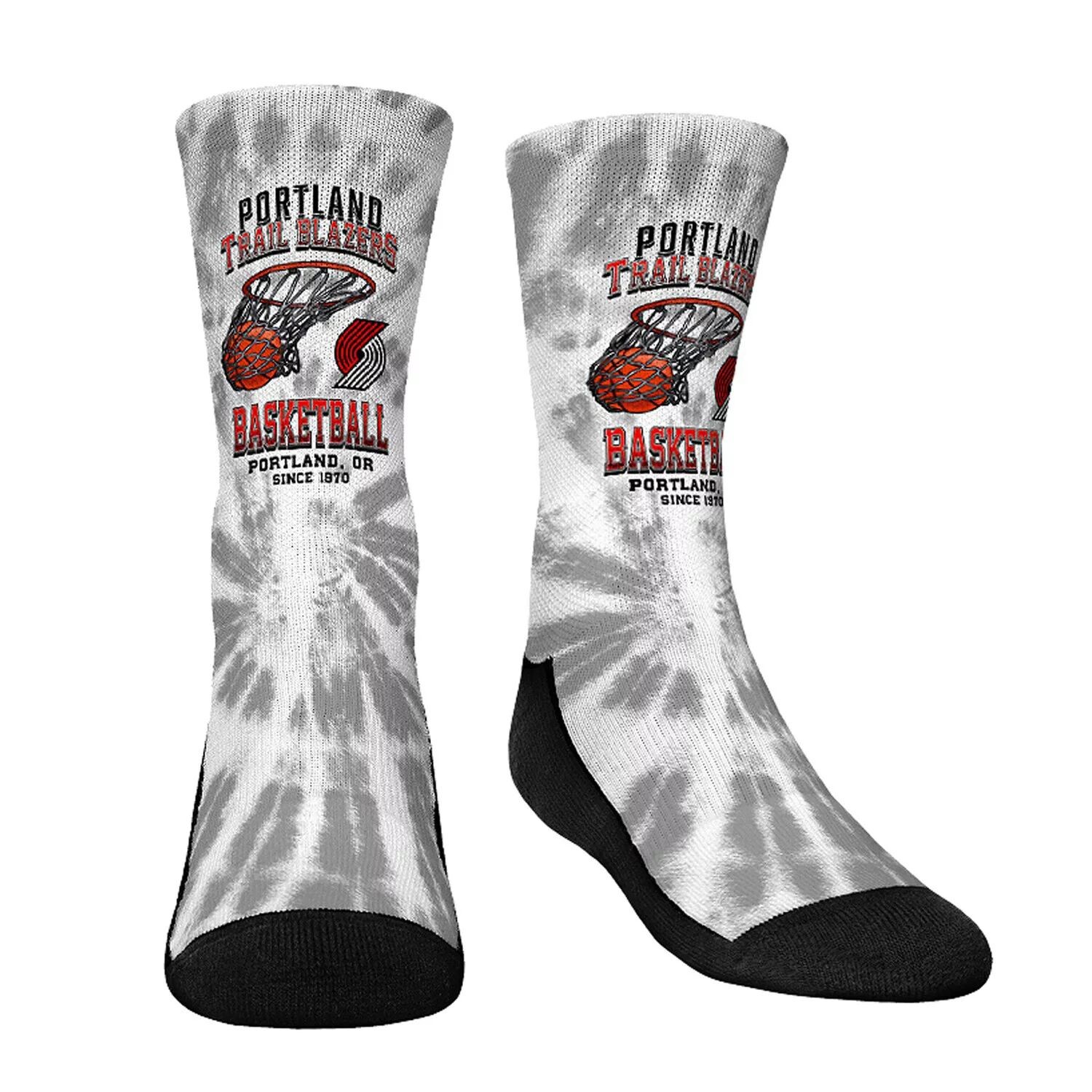 

Молодежные носки Rock Em Носки Portland Trail Blazers Vintage Hoop Crew Socks Unbranded