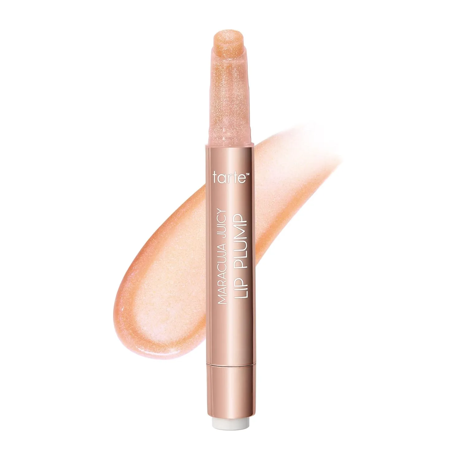 Tarte Maracuja Juicy Shimmer Glass Lip Plump - увлажняющий и объемный блеск для губ с гиалуроновой кислотой и витамином E, веганский и cruelty-free, soft pink