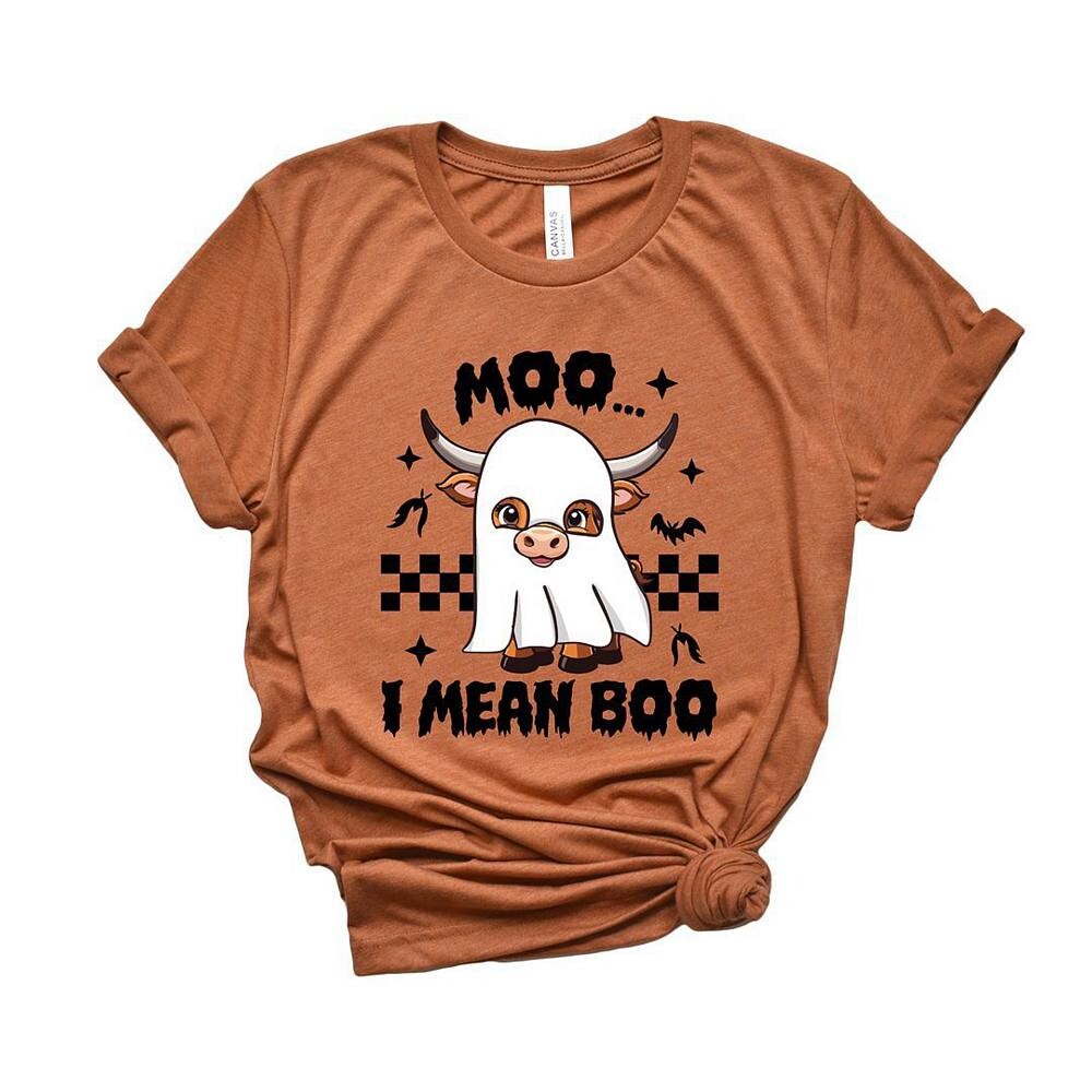 

Футболка с короткими рукавами и рисунком I Mean Boo Cow Simply Sage Market, цвет Autumn
