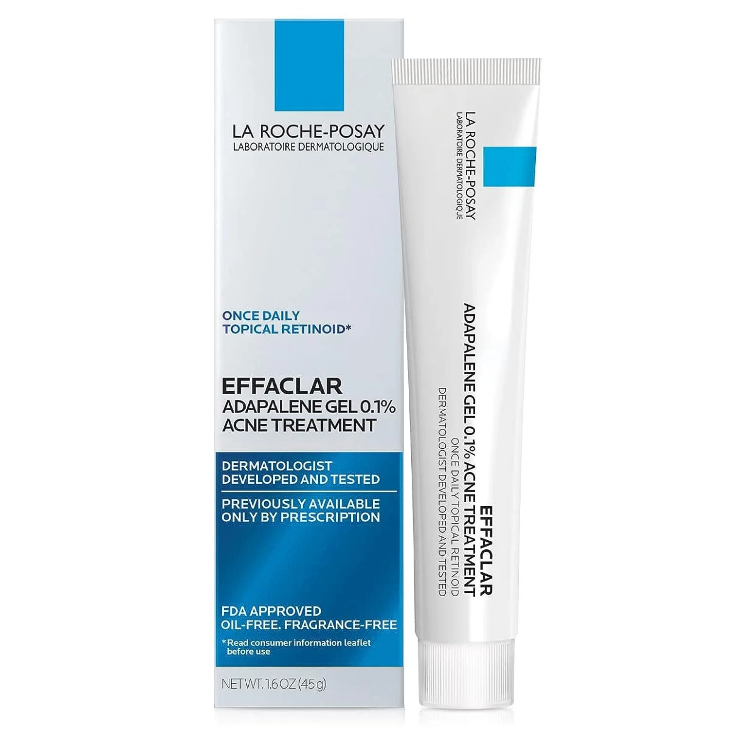 Крем для лица La Roche-Posay — Effaclar Adapalene Gel . % для лечения акне, ретиноидный , гель от черных и белых точек, 47.3 мл
