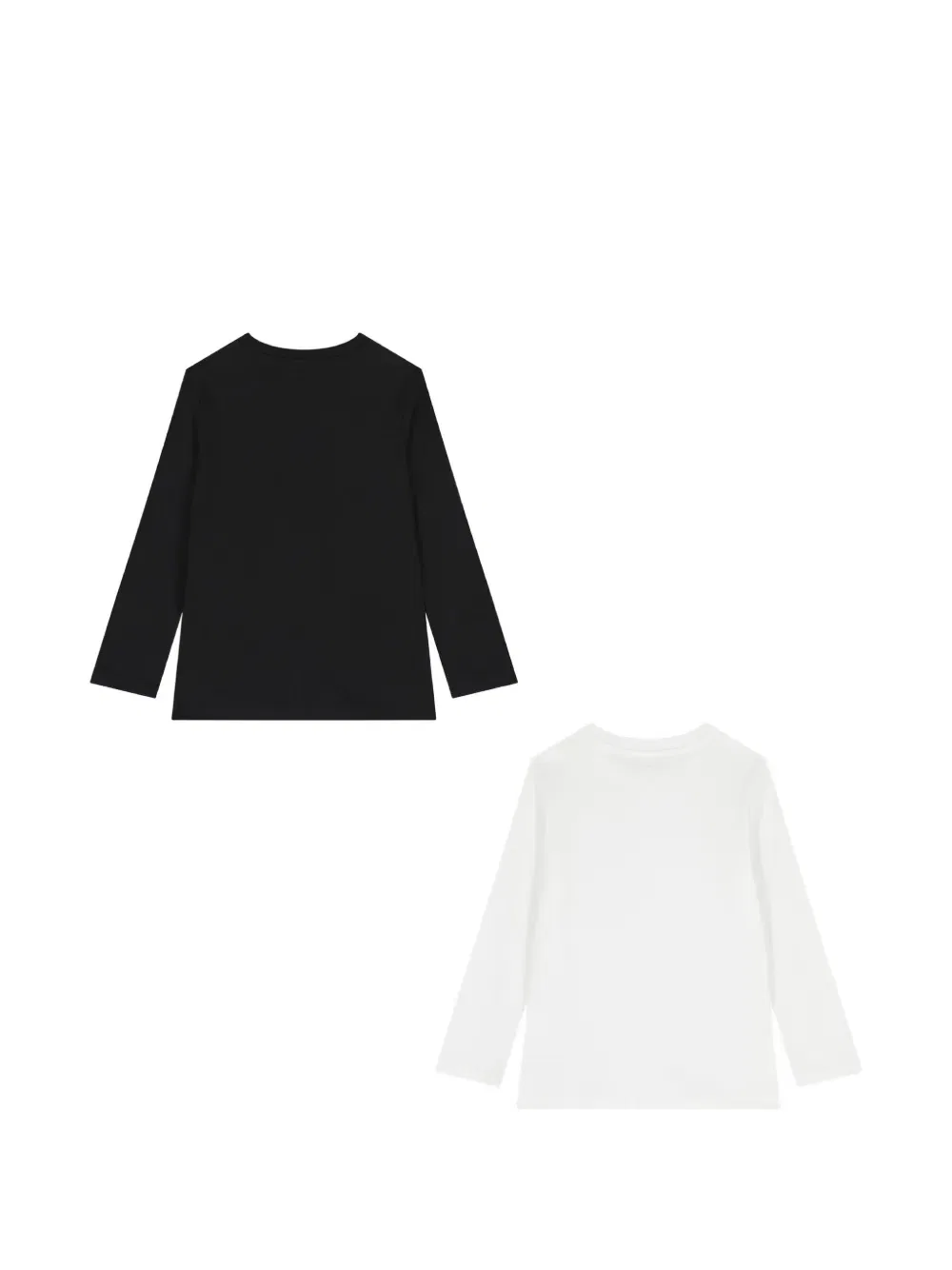 Футболки с длинными рукавами и логотипом (комплект из двух штук) Calvin Klein Kids, черный — фото 2