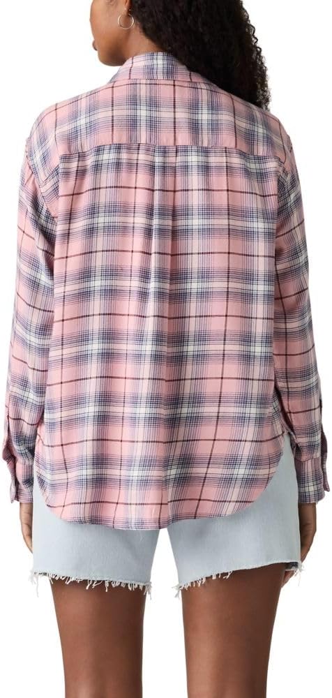 Женская фланелевая рубашка Levi's Lucas с длинным рукавом, (New) Huxley Plaid Zephyr (Flannel) — фото 2