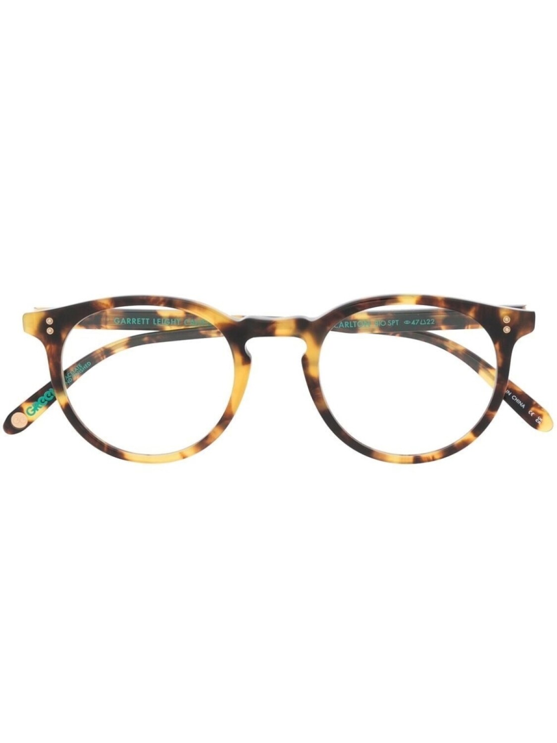 

Garrett Leight очки Carlton в круглой оправе, коричневый