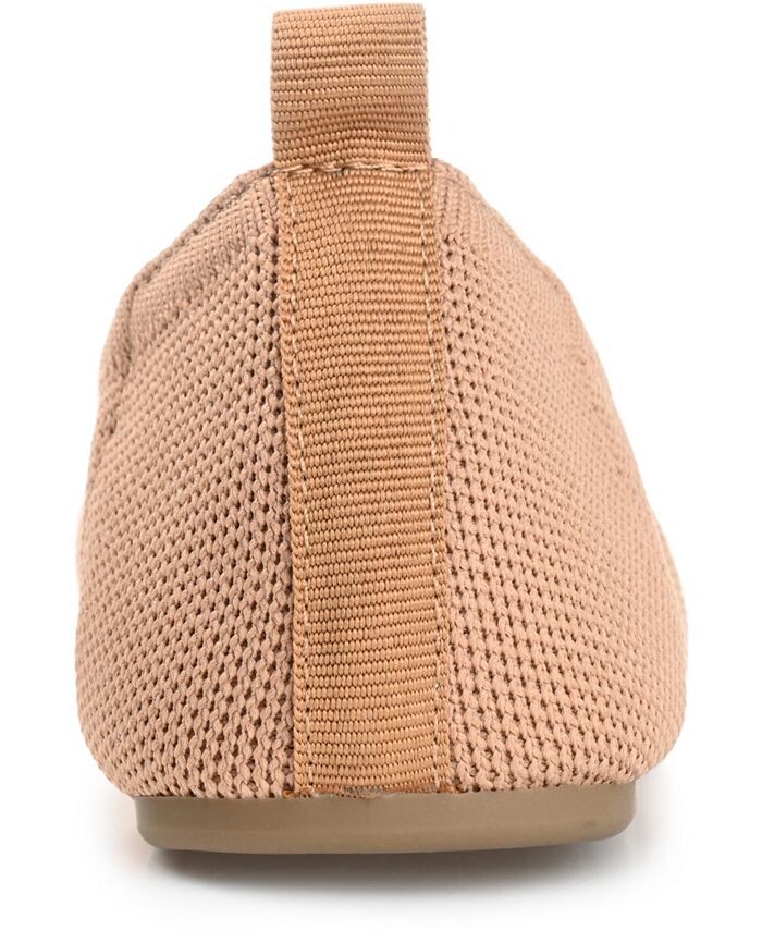 Женские трикотажные балетки из джерси Journee Collection, цвет Tan — фото 3