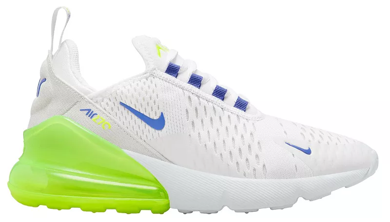 

Детские кроссовки Nike Air Max 270 для начальной школы, цвет White/Blue/Volt