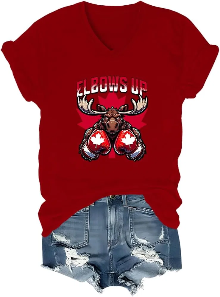 Футболка Canada Elbows Up, футболка Moose Elbows Up
