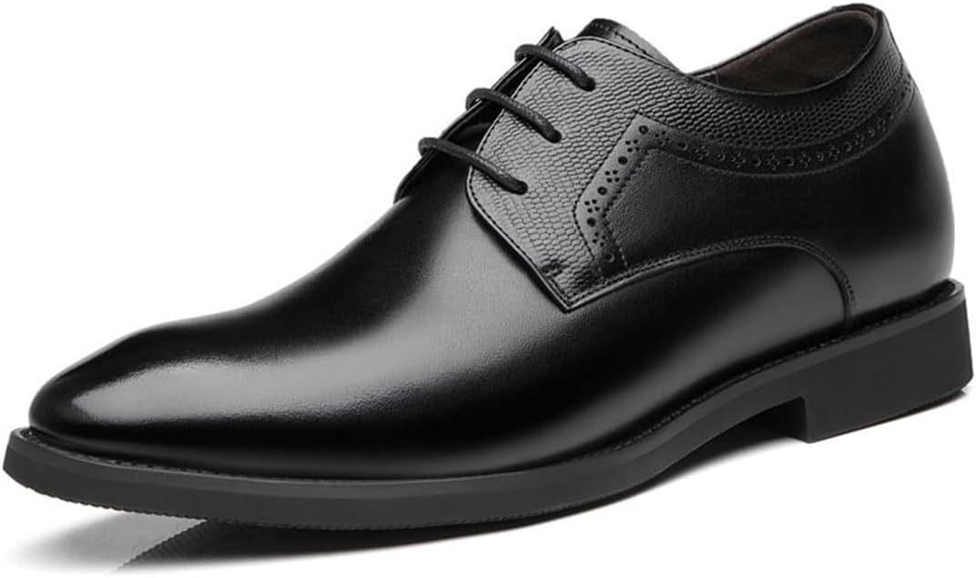 

Мужские оксфорды VIBLiSS Elevator, увеличивающие рост, невидимая вставка, формальная обувь на шнуровке, модная обувь для бизнеса и свадеб, черный