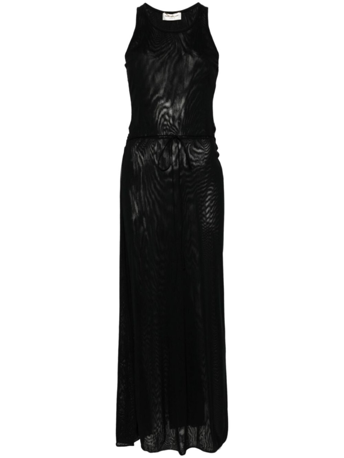 

Saint Laurent платье макси из тюля с запахом, черный