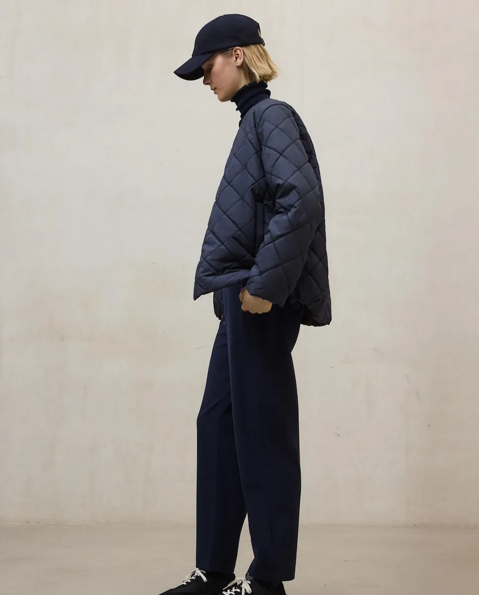 

Женские прямые брюки с эластичным поясом и боковыми карманами Ecoalf, синий