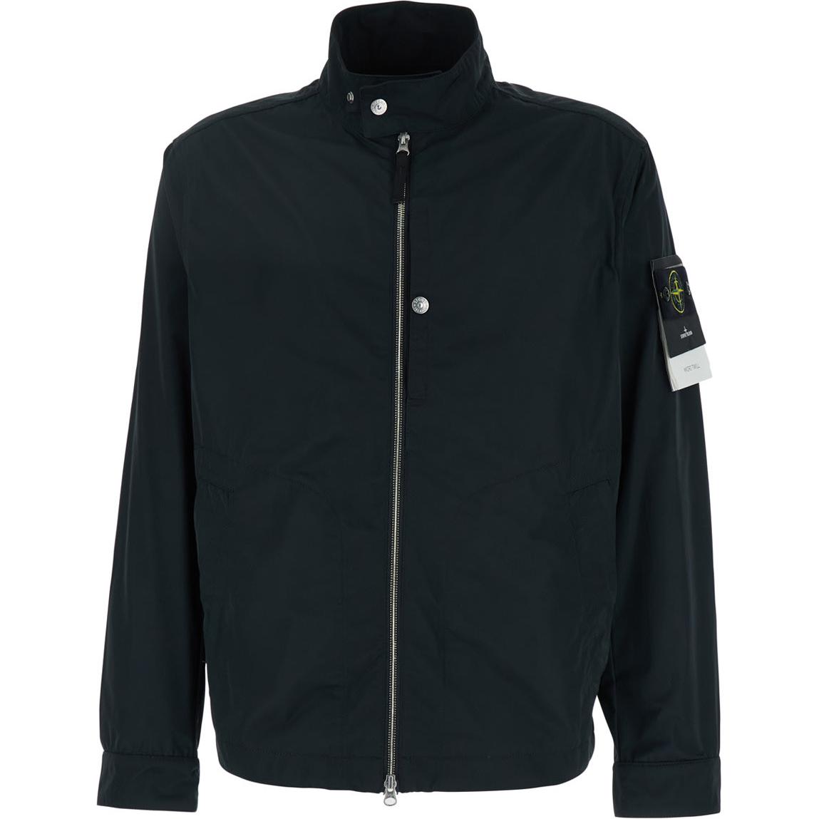 

STONE ISLAND Куртка с логотипом на молнии, Black