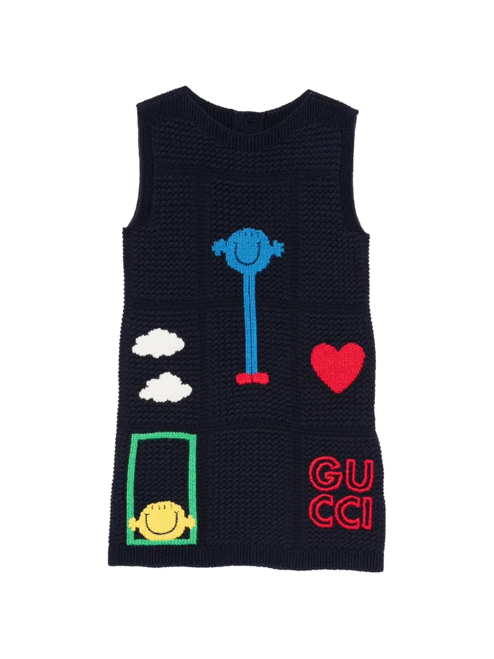 Платье без рукавов Gucci Kids, синий