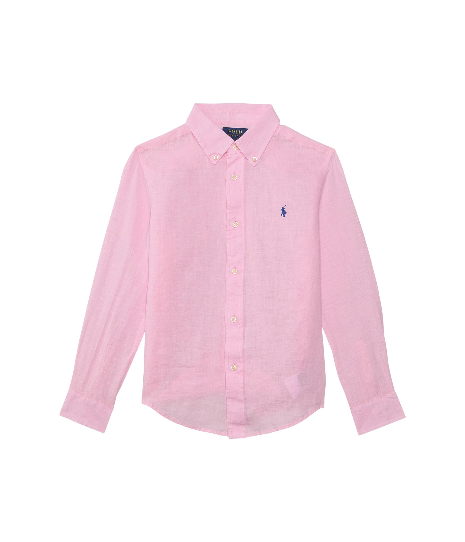 

Рубашка Polo Ralph Lauren Kids Linen Shirt, цвет Carmel Pink
