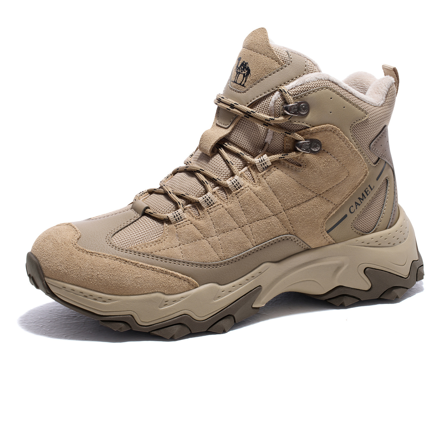 

CAMEL Скользоустойчивые, износостойкие, термостойкие высокие уличные ботинки мужские черно-серые хаки, цвет Khaki