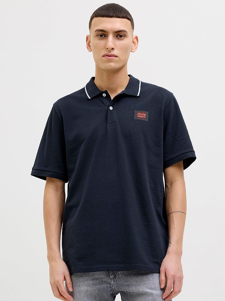 

Футболка поло Jack & Jones, темно-синий