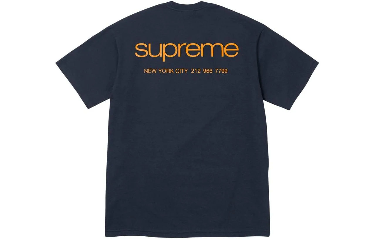 Футболка Nyc Supreme, морской синий/темно-синий