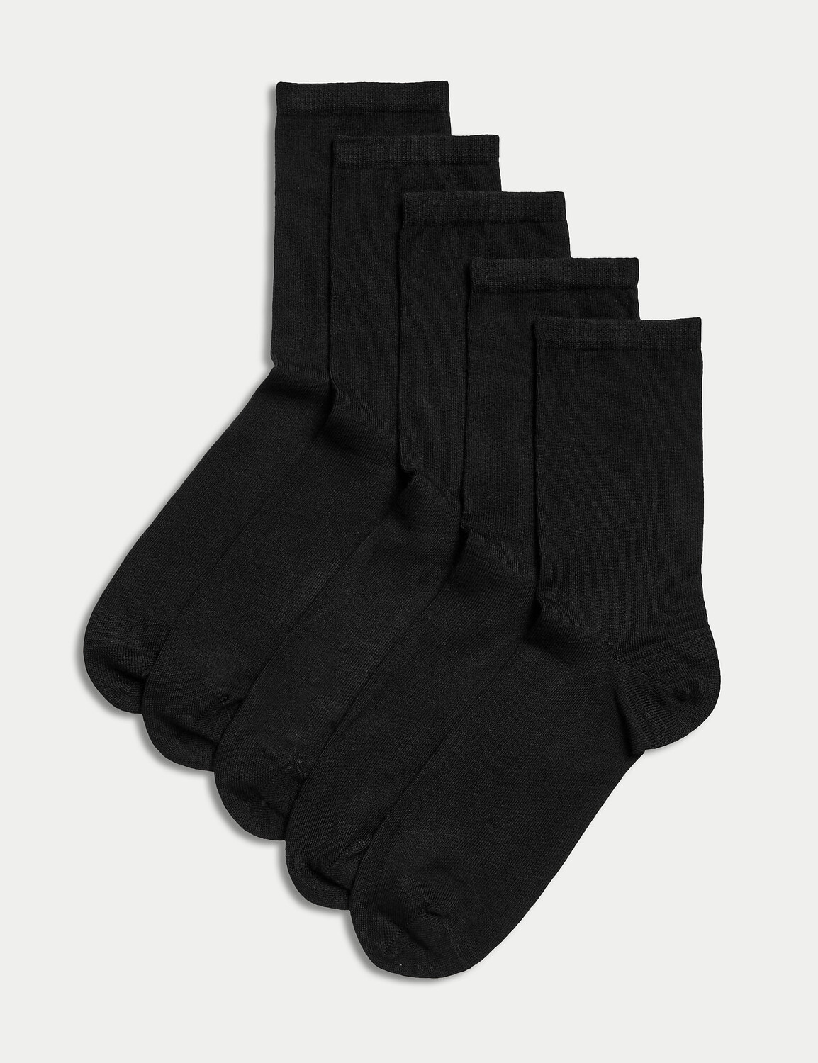 

5 пар носков Sumptuically Soft до щиколотки Marks & Spencer, черный