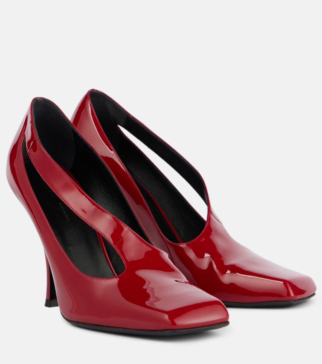 Туфли-лодочки из лакированной кожи с вырезом Eva 100 Khaite, Fire Red