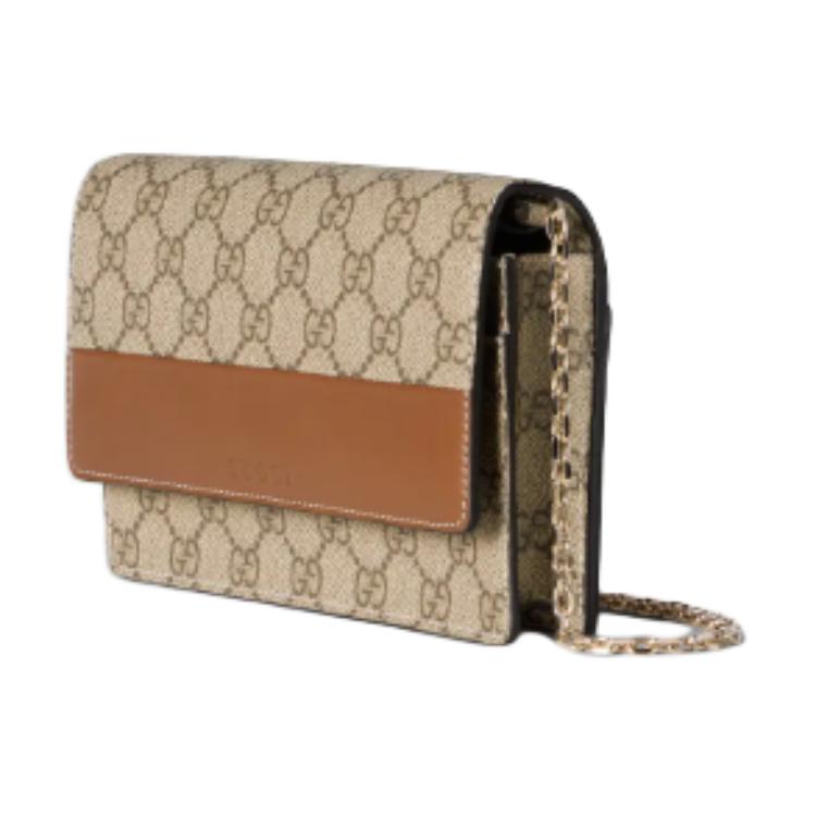 GUCCI Кожаная сумка через плечо с логотипом GG — фото 2