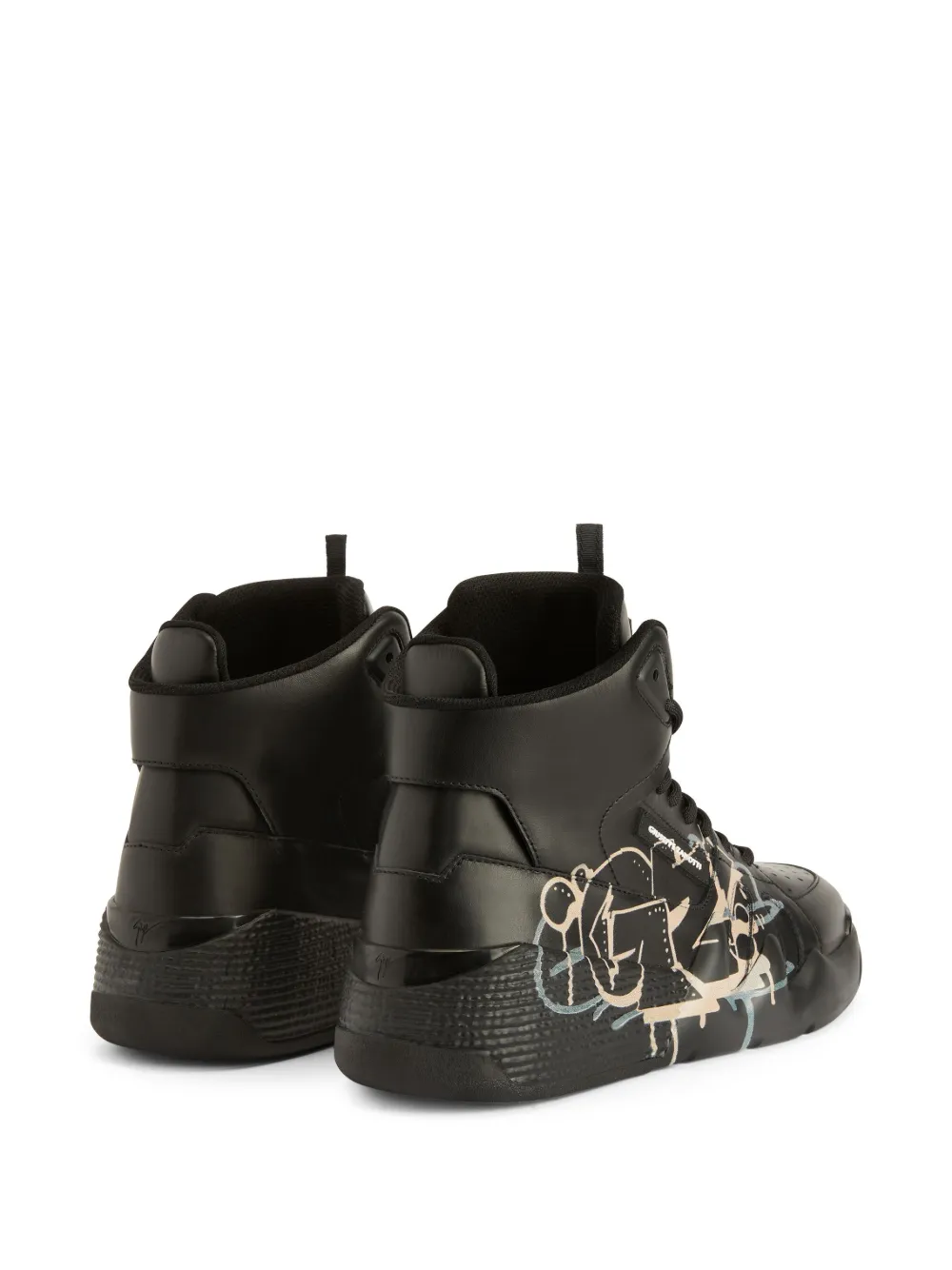 Кроссовки Talon с принтом граффити Giuseppe Zanotti, черный — фото 3