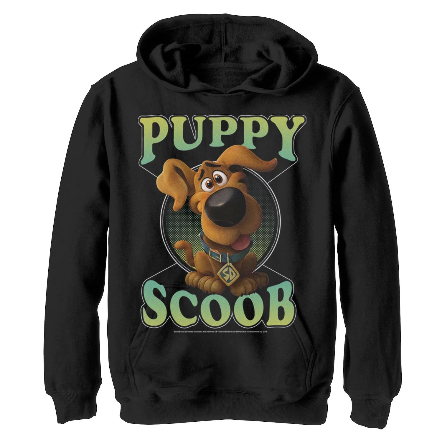 

Толстовка с логотипом Scooby-Doo Puppy Scoob Circle для мальчиков 8–20 лет Licensed Character, черный