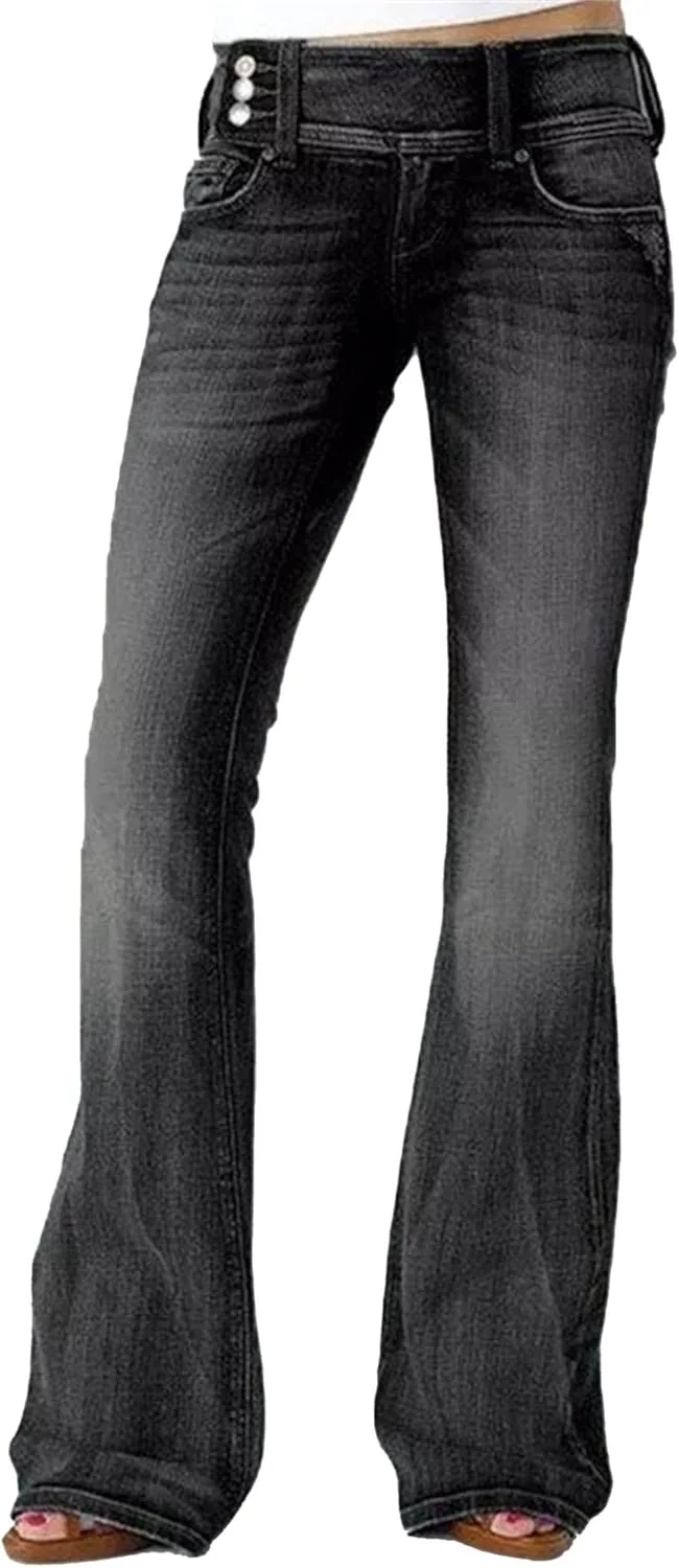 

Женские джинсы low rise flare с эффектом подтяжки ягодиц mid bootcut plus size wide leg Valtorixia