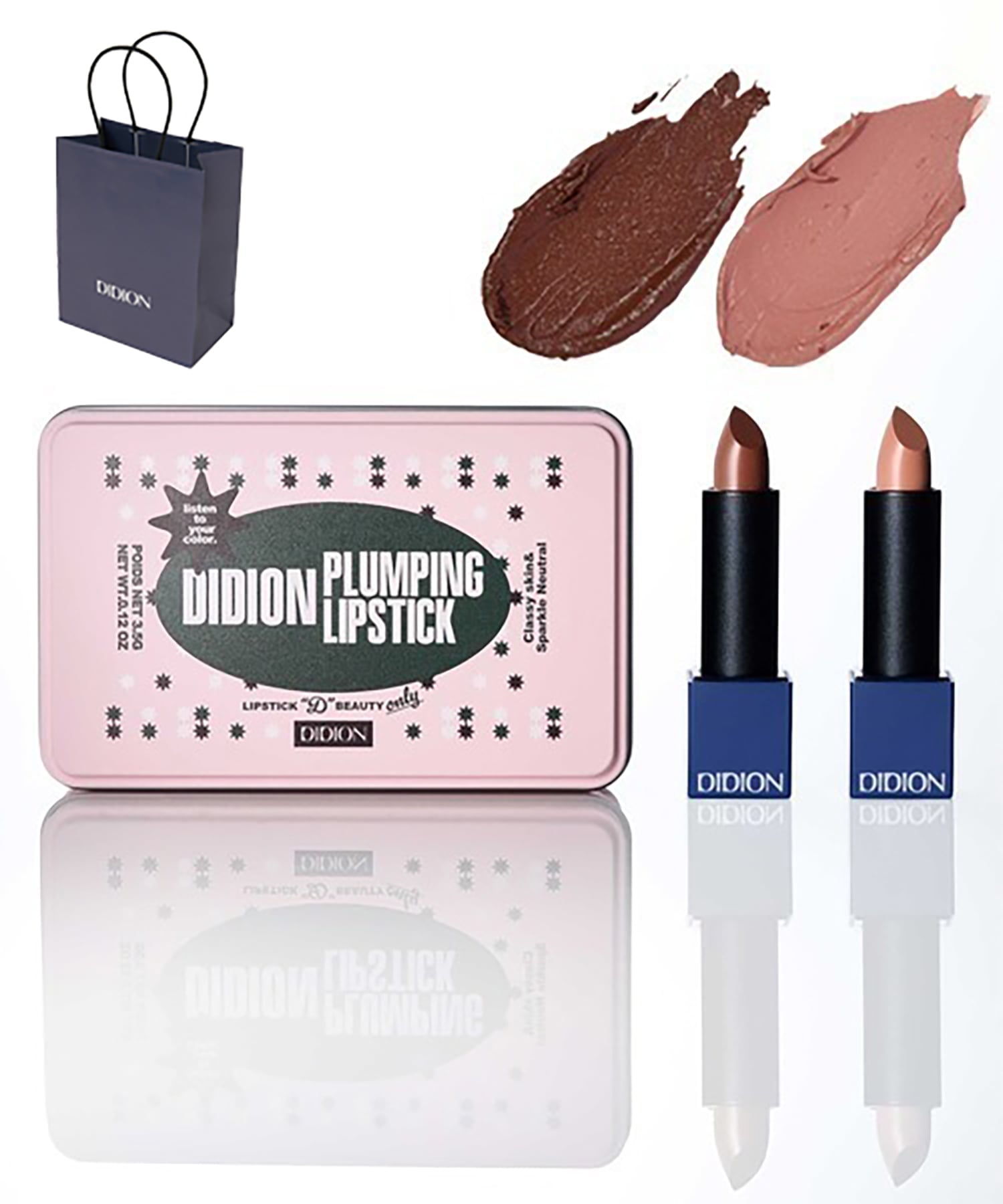 Помада для губ DIDION PLUMPING оттенки 08 и 09 в оригинальном футляре Didion, PINK