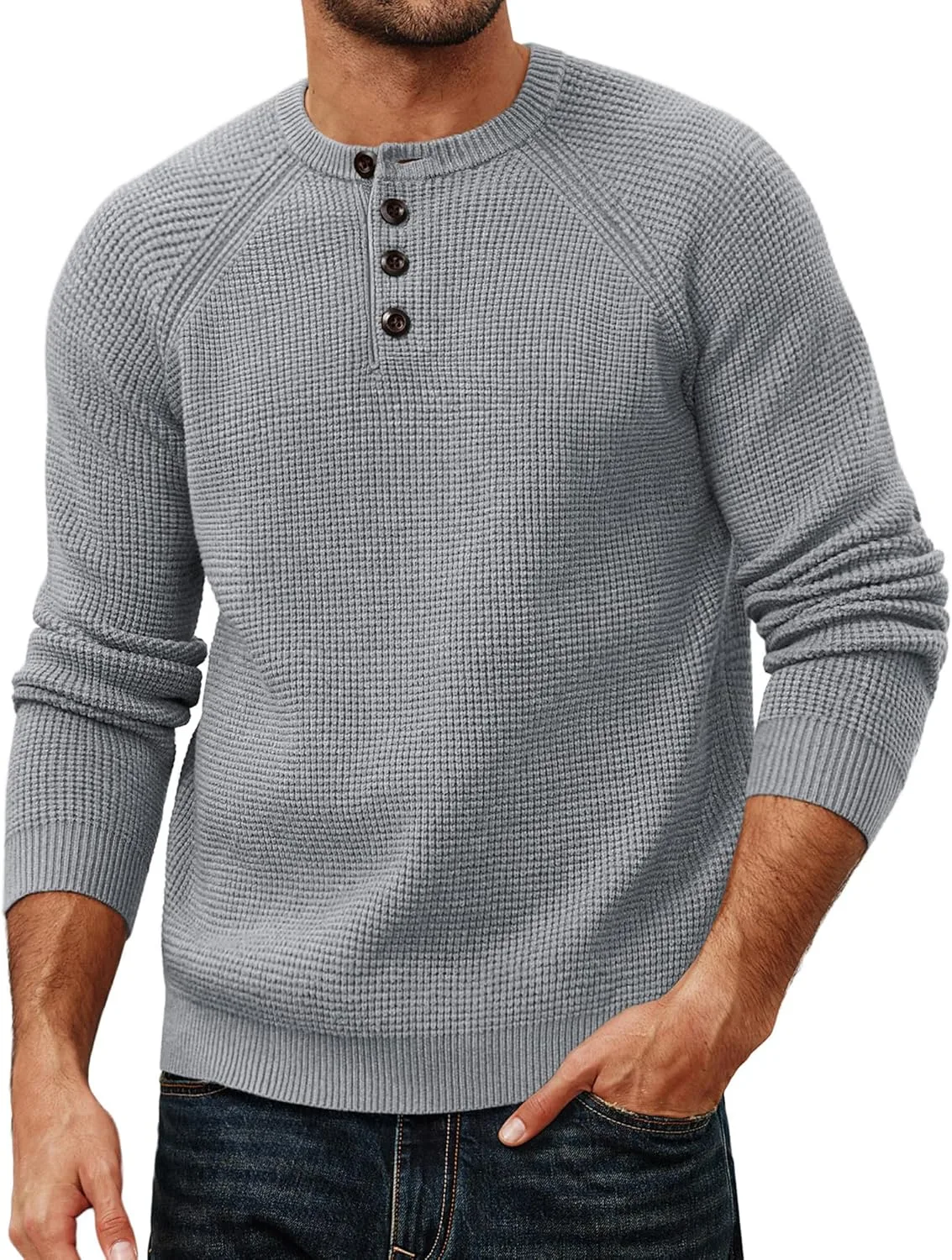 

PJ PAUL JONES мужской свитер Casual Waffle Pullover с пуговицами